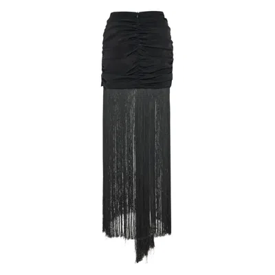 Sel Women's Mid Rise Black Wrap Skirt