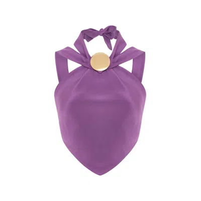 Sel Women's Purple Draped Angel Blouse