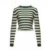 Sel Women's The Marianne Sweater In Green/white