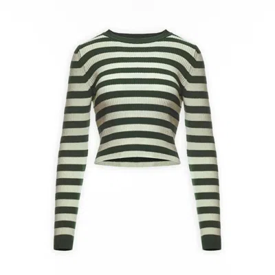 Sel Women's The Marianne Sweater In Green/white