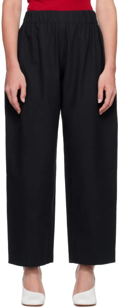 Selasi Black Elasticized Trousers