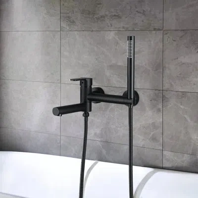 Selected 1 Handle Bathroom Roman Tub Faucet With Diverter In Matte Black