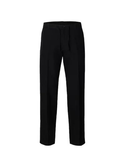 Selected 196 Belt-loops Trousers In Black