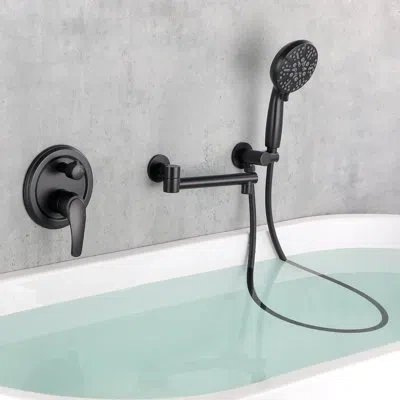 Selected 2 Function Shower System With Handheld Shower And Tub Spout In Matte Black