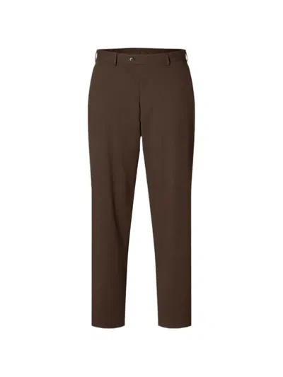 Selected 220 Loose-fit Trousers In Brown