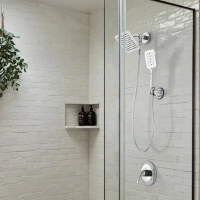 Selected 2-in-1 Dual Shower Head In Polished Chrome