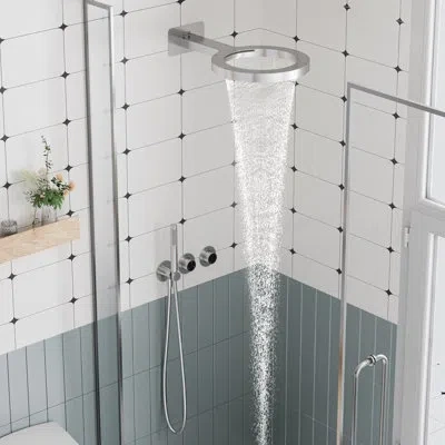 Selected 4 Function Luxury Spa Complete Shower System With Showerhead, Handheld Shower And Tub Spout In Polished Chrome