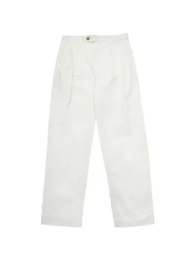 Selected Adam Wide-leg Trousers In White