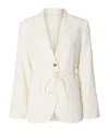 Selected Belted Oversized Blazer In Neutral