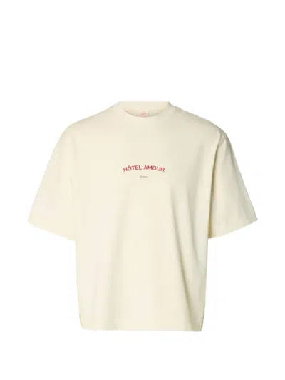 Selected Boxy Hotel Amour T-shirt In Neutral