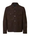 Selected Button-down Long-sleeved Casual Jacket In Brown
