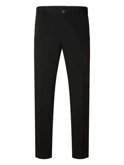 Selected Button-fastening Trousers In Black
