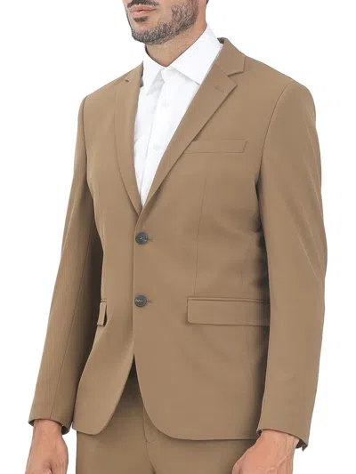 Selected Button Jacket Viscose Elastane - Beige In Brown