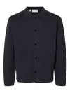Selected Button-up Cardigan In Blue