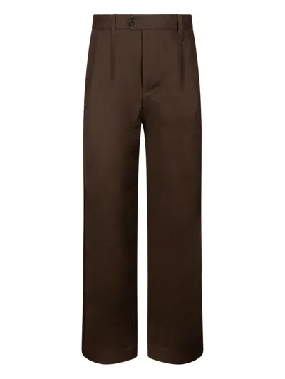 Selected Button Zip Trousers In Blue