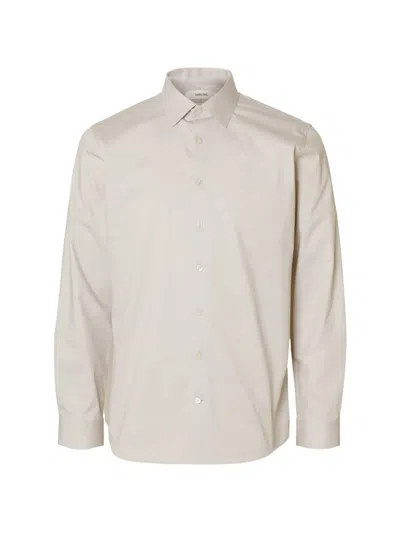 Selected Buttoned Shirt In Neutral