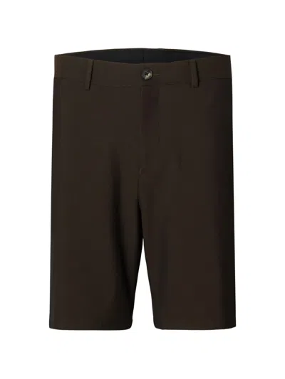 Selected Buttoned Shorts In Brown
