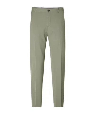 Selected Casual Pants With Belt Loops In Green