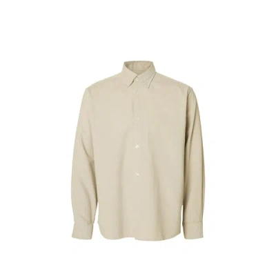 Selected Chemise Col Américain En Coton In Neutral
