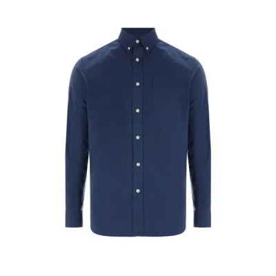 Selected Chemise En Coton In Blue