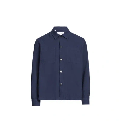 Selected Chemise En Coton Et Lin In Blue