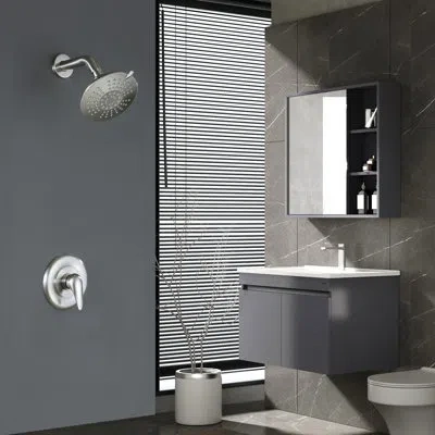Selected Complete Shower System With Rough In-valve In Brushed Nickel