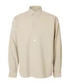 Selected Oversized Boxy Brushed Shirt In Neutral