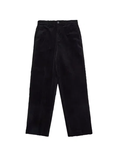 Selected Corduroy-texture Trousers In Black