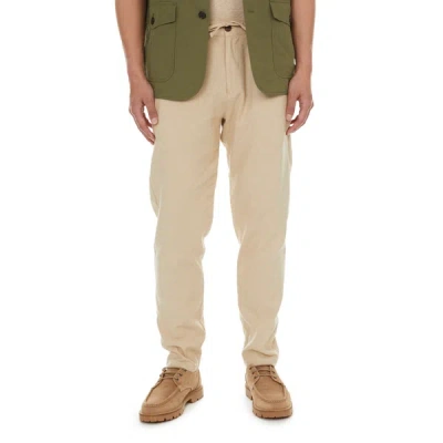 Selected Cotton And Linen Trousers In Neutral