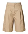 Selected Cotton Blend Bermuda Shorts In Multi