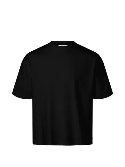 Selected Crew-neck T-shirt In Black