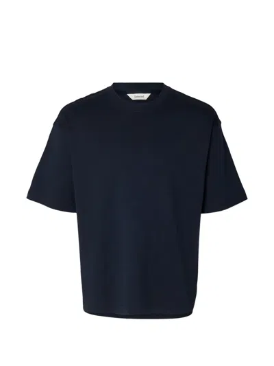 Selected Heavyweight T-shirt In Black