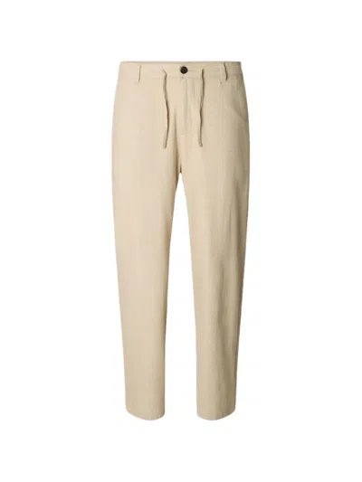 Selected Drawstring Loose Trousers In Brown