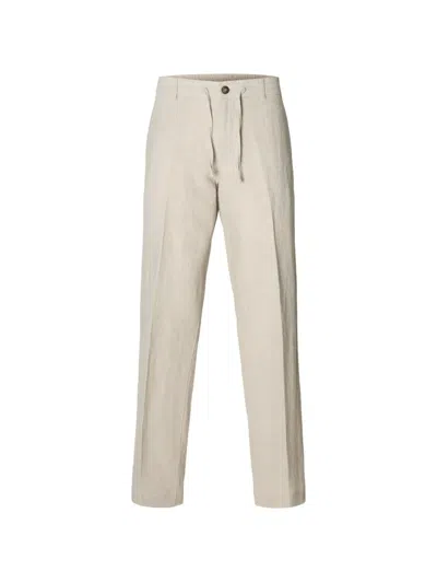 Selected Drawstring Trousers In White