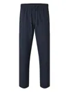 Selected Drawstring-waist Trousers In Blue