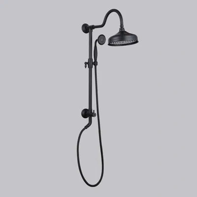 Selected Dual Shower Head 1.8 Gpm With Slide Bar (valve Not Included) In Matte Black