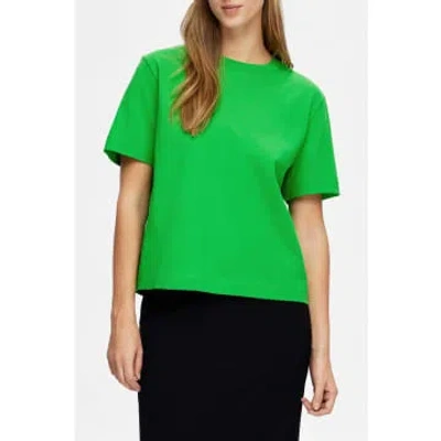Selected Femme Classic Green Essential Boxy Tee