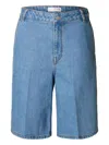 Selected Femme Denim Knee-length Shorts