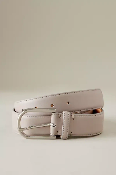 Selected Femme Ellen Leather Belt In Neutral