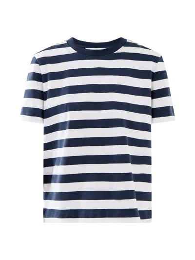 Selected Femme Essential Short Sleeve Striped Boxy Tee