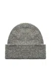 Selected Femme Knitted Beanie Hat In Gray
