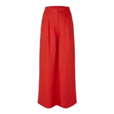 Selected Femme Lyra Trousers In Red