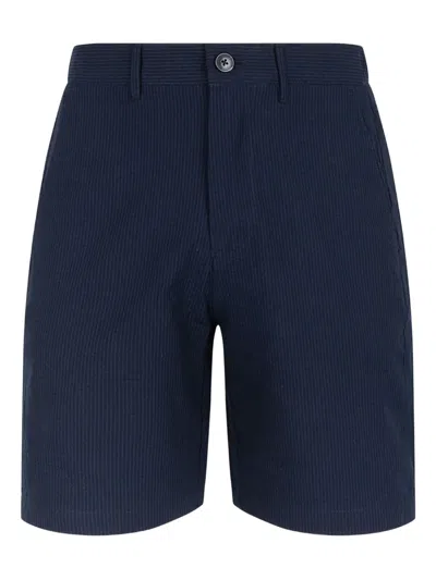 Selected Femme Pinstripe Bermuda Shorts In Blue