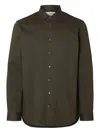 Selected Femme Textured Button-down Shirt In Green