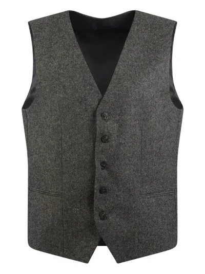 Selected Femme V-neck Vest In Gray