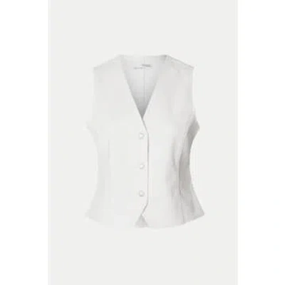 Selected Femme White Lexia Denim Vest
