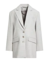 Selected Femme Woman Blazer Light Grey Size 8 Recycled Polyester, Ecovero Viscose, Polyester In Gray