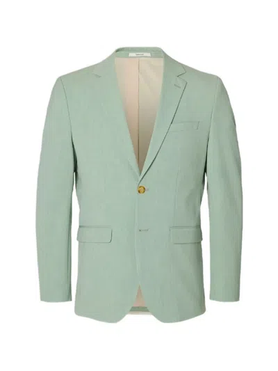 Selected Flap-pockets Blazer In Green
