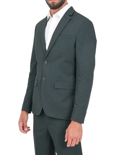 Selected Forest Green Two-button Blazer In Gray