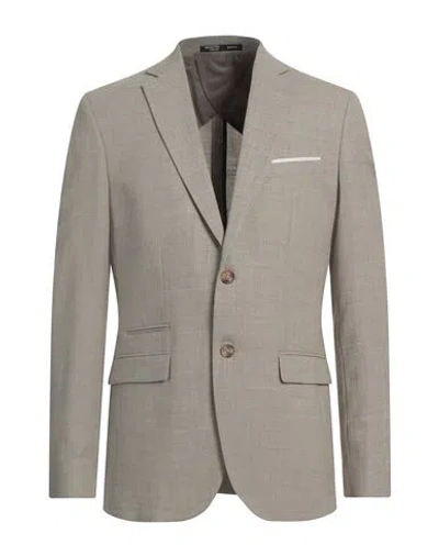 Selected Homme Man Blazer Khaki Size 40 Polyester, Wool, Linen, Elastane In Beige